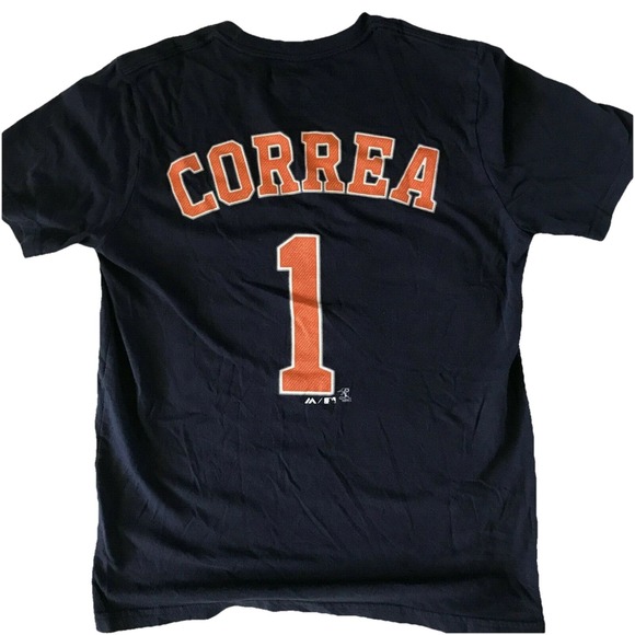 Majestic Other - Majestic Houston Astros T-Shirt Youth L Navy Blue Excellent Carlos Correa 1 Tee